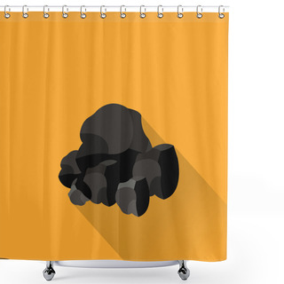 Personality  Pile Of Coal Rocks Shower Curtains