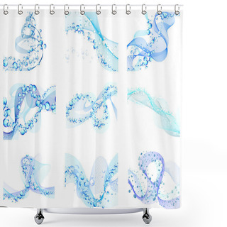Personality  Water Background Shower Curtains