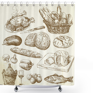 Personality  Food Collection Shower Curtains