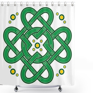 Personality  Four-leaf Clover. Irish Symbol In The Celtic Style For The Feast Of St. Patrick Shower Curtains
