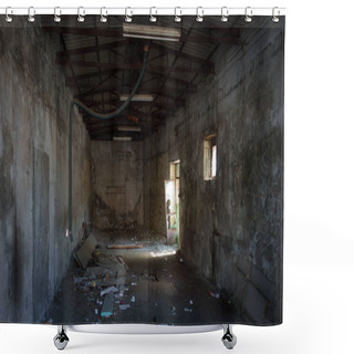 Personality  Old Ruined Building Interior Shower Curtains