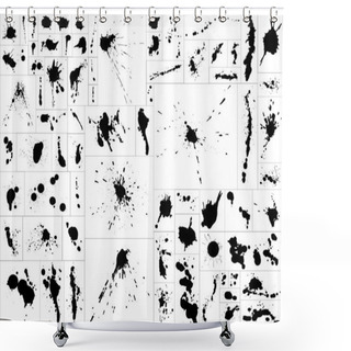 Personality  Ink Splatters Shower Curtains