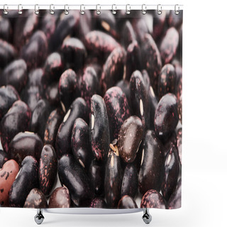 Personality  Close Up View Of Raw Organic Black Beans Shower Curtains