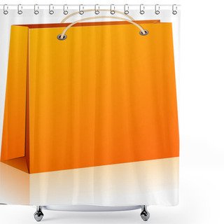 Personality  Orange Shopping Bag. Shower Curtains