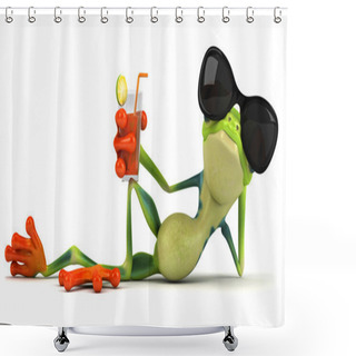 Personality  Cool Frog Shower Curtains
