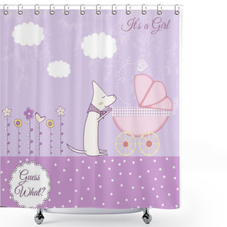 Personality  Baby Announcement Shower Curtains