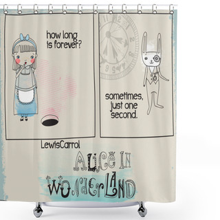 Personality  Alice In Wonderland Quotes Shower Curtains