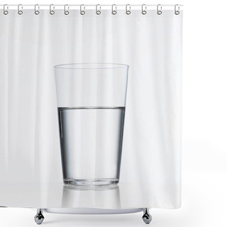 Personality  Studio Shot Of Glass Of Water Shower Curtains