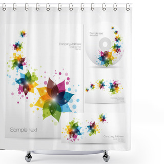 Personality  Floral Corporate Template Vector Shower Curtains