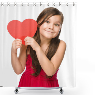 Personality  Portrait Of A Little Girl Shower Curtains