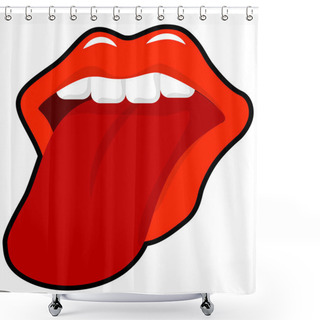 Personality  Mouth Shower Curtains