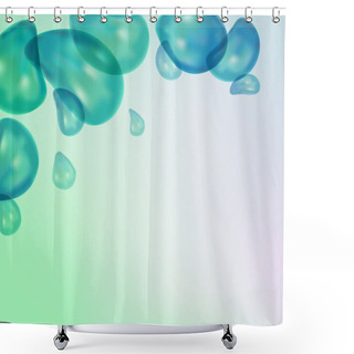 Personality  Vector Background With Bubbles Shower Curtains