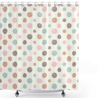 Personality  Polka Dot. Vector Seamless Pattern. Print. Repeating Background. Cloth Design, Wallpaper. Shower Curtains