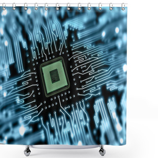 Personality  Motherboard Shower Curtains