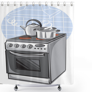 Personality  Electric Cooker Shower Curtains