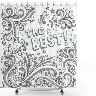 Personality  The Best Sketchy Doodles Design Elements Vector Set Shower Curtains