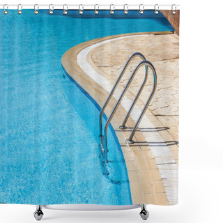 Personality  Grab Bars Ladder In The Swimming Pool Shower Curtains