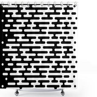 Personality  Abstract Geometric Black And White Hipster Fashion Pillow Pattern Shower Curtains