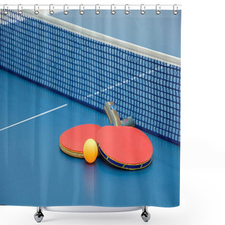 Personality  Table Tennis Shower Curtains