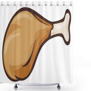Personality  Fried Chicken Shower Curtains