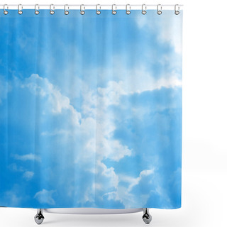 Personality  Blue Cloudy Sky Vector Background Shower Curtains