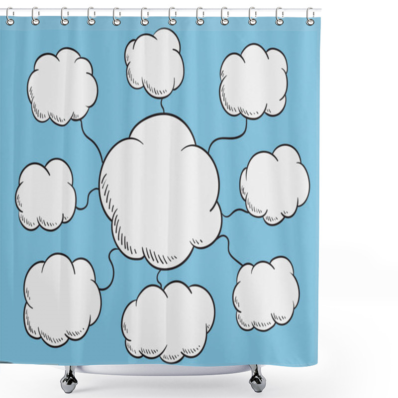 Personality  Cloud Diagram Illustration Concept Shower Curtains