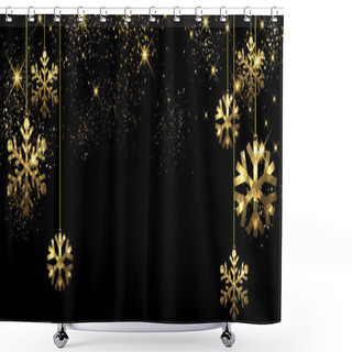 Personality  Christmas  Background With Snowflakes Shower Curtains