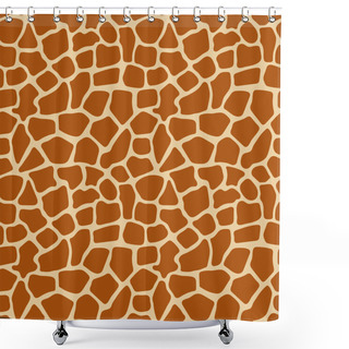 Personality  Giraffe Skin Pattern Shower Curtains