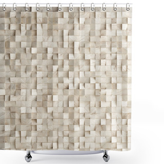 Personality  Abstract Texture From Wooden Cubes, 3d Render Shower Curtains