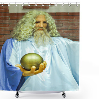 Personality  Wax Statue Of Zeus Shower Curtains