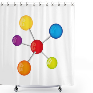 Personality  Molecule Structure Isolated Icon Shower Curtains