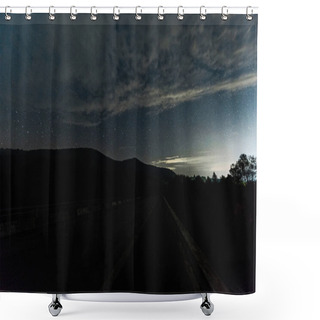 Personality  Stars Shine In Dark Forest At Night  Shower Curtains