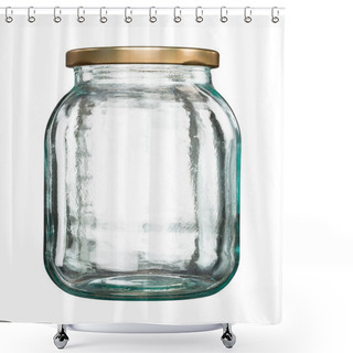 Personality  Closed Glass Jar With Lid Shower Curtains