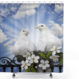 Personality  Heralds Of  Hearty Love Shower Curtains