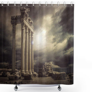 Personality  Apollon Temple Ruins Antalya,Turkey Shower Curtains