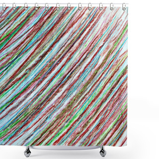 Personality  Stripes Drawn In Pencil In A Different Color Diagonally Shower Curtains