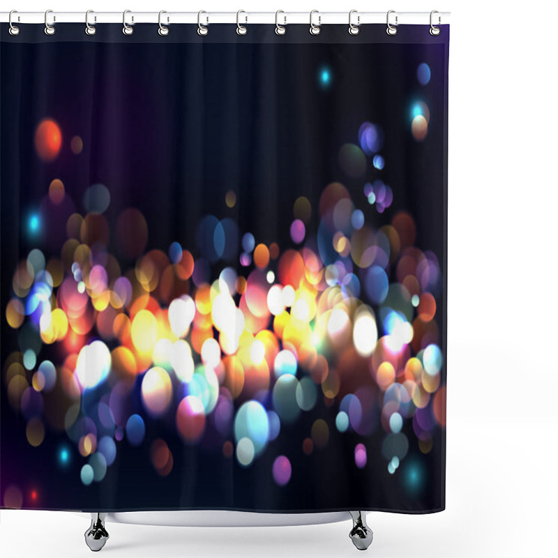 Personality  Blurred lights background. shower curtains