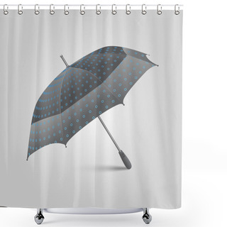 Personality  Vector Illustration Of A Umbrella. Shower Curtains
