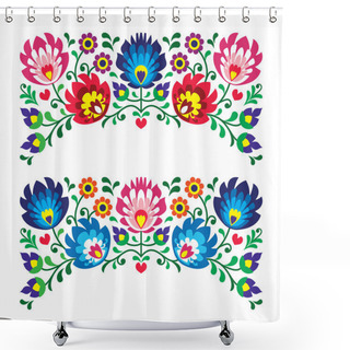 Personality  Polish Floral Folk Embroidery Patterns For Card Shower Curtains