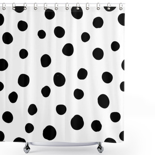 Personality  Seamless Vector Decorative Background With Polka Dots. Print. Cloth Design, Wallpaper. Shower Curtains