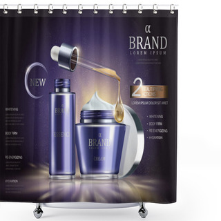 Personality  Cosmetic Set Ads Shower Curtains