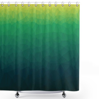 Personality  Abstract Turquoise Gradient Background With Poly Pattern Shower Curtains