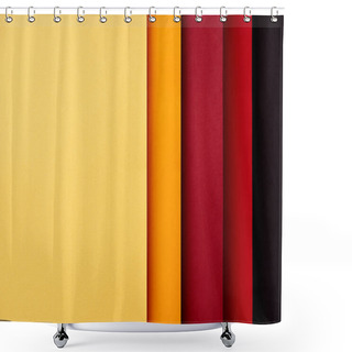 Personality  Pattern Of Overlapping Paper Sheets In Red And Yellow Tones Shower Curtains
