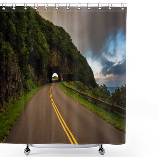 Personality  The Craggy Pinnacle Tunnel, On The Blue Ridge Parkway In North C Shower Curtains
