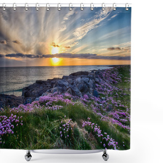 Personality  Sunset At Tangasdale - HDR Shower Curtains