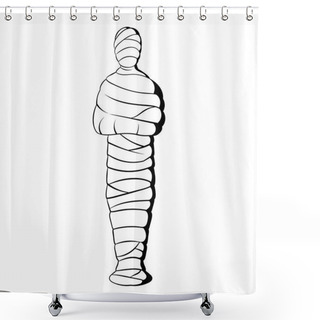 Personality  Mummy Icon Cartoon Shower Curtains