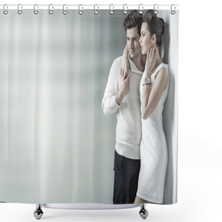 Personality  Realxed Couple Resting In The Quiet Place Shower Curtains