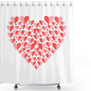 Personality  Red Heart For Lovers Shower Curtains