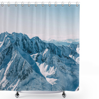 Personality  Majestic Landscape With Snow-capped Mountain Peaks In Mayrhofen Ski Area, Austria   Shower Curtains