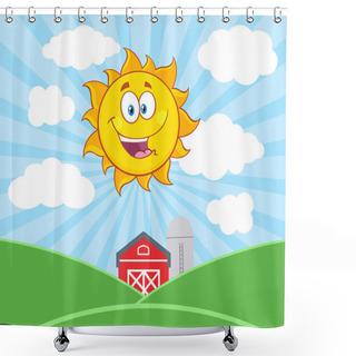 Personality  Sun Cartoon Character  Shower Curtains